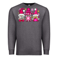 Charcoal Heather Pink Christmas winter gnomes Premium Sweatshirt - NancyCooperArtShop