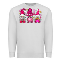 Dove Grey Pink Christmas winter gnomes Premium Sweatshirt - NancyCooperArtShop