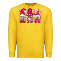 Lemon Pink Christmas winter gnomes Premium Sweatshirt - NancyCooperArtShop