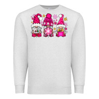 Oatmeal Heather Pink Christmas winter gnomes Premium Sweatshirt - NancyCooperArtShop