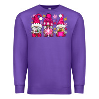 Purple Pink Christmas winter gnomes Premium Sweatshirt - NancyCooperArtShop