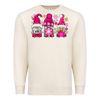 Sandshell Pink Christmas winter gnomes Premium Sweatshirt - NancyCooperArtShop