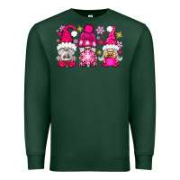 Sports Green Pink Christmas winter gnomes Premium Sweatshirt - NancyCooperArtShop
