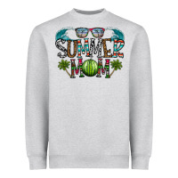 Heather Grey summer mom Heavyweight Sweatshirt - CowhideDigitalArt