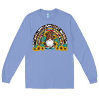 Colony Blue western gnome gemstones sunflowers rainbow Long Sleeve Tee - Artiststas