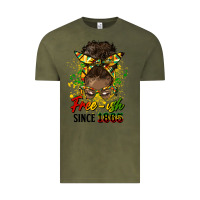 Vintage Olive free ish since 1865 afro messy bun Vintage Tee - HRA Design Shop