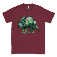 Burgundy dinosaur triceratops Classic Tee - Artiststas