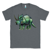 Charcoal Heather dinosaur triceratops Classic Tee - Artiststas