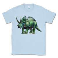 Dusty Blue dinosaur triceratops Classic Tee - Artiststas