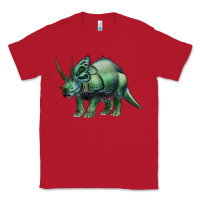 Red dinosaur triceratops Classic Tee - Artiststas