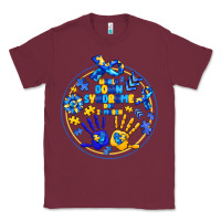 Burgundy World Down Syndrome Day Classic Tee - CowhideDigitalArt