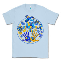 Dusty Blue World Down Syndrome Day Classic Tee - CowhideDigitalArt