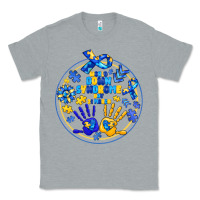Heather Grey World Down Syndrome Day Classic Tee - CowhideDigitalArt