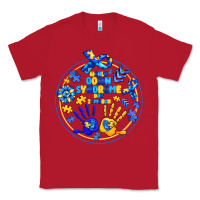 Red World Down Syndrome Day Classic Tee - CowhideDigitalArt