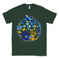 Sports Green World Down Syndrome Day Classic Tee - CowhideDigitalArt