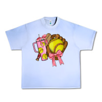 Grape Ice softball coquette bow Urban Heavy Tee - JahusDesignShop