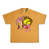Peanut Butter softball coquette bow Urban Heavy Tee - JahusDesignShop
