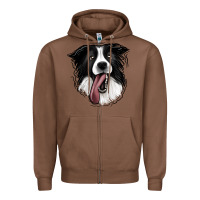 Chestnut Border Collie Zipper Hoodie - Jasminsmagicworld