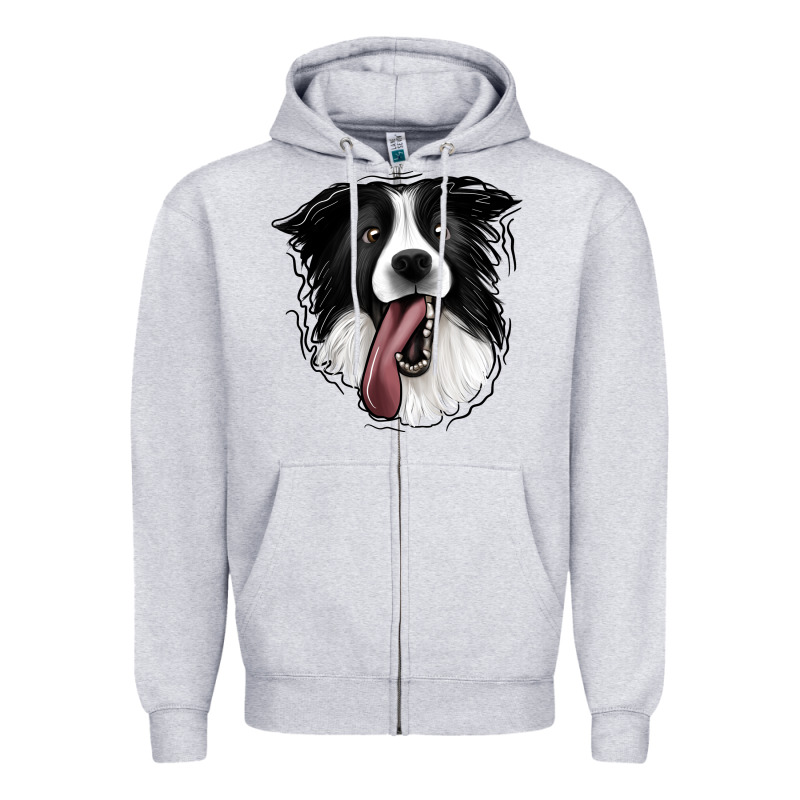 Border Collie Zipper Hoodie by Jasminsmagicworld | Teevron