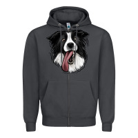 Smoke Border Collie Zipper Hoodie - Jasminsmagicworld