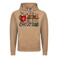 Vintage Coffee just a girl who loves christmas Vintage Hoodie - CowhideDigitalArt
