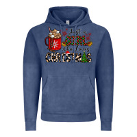 Vintage Denim just a girl who loves christmas Vintage Hoodie - CowhideDigitalArt