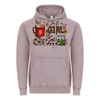 Vintage Zinc just a girl who loves christmas Vintage Hoodie - CowhideDigitalArt