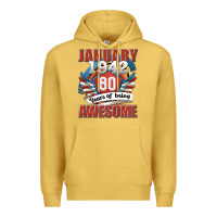 Antique Gold january 1942 80 years of being awesome Premium Hoodie - Jasminsmagicworld