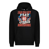 Black january 1942 80 years of being awesome Premium Hoodie - Jasminsmagicworld