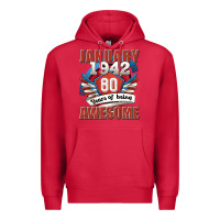 Cardinal january 1942 80 years of being awesome Premium Hoodie - Jasminsmagicworld