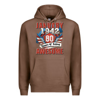 Chestnut january 1942 80 years of being awesome Premium Hoodie - Jasminsmagicworld