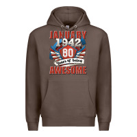 Coffee january 1942 80 years of being awesome Premium Hoodie - Jasminsmagicworld