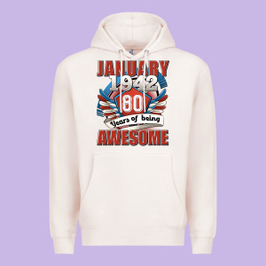 January 1942 80 Years Of Being Awesome Premium Hoodie Designed By Jasminsmagicworld
