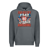 Rock january 1942 80 years of being awesome Premium Hoodie - Jasminsmagicworld