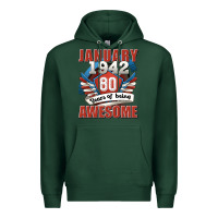Sports Green january 1942 80 years of being awesome Premium Hoodie - Jasminsmagicworld