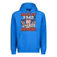 True Royal january 1942 80 years of being awesome Premium Hoodie - Jasminsmagicworld