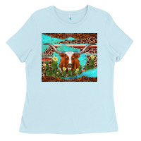 Longhorn Tumbler Ladies Tee | Teevron