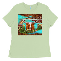 Matcha longhorn tumbler Ladies Tee - AdoDesignShop