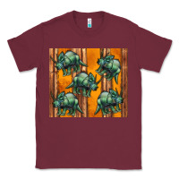 Burgundy dinosaur triceratops Classic Tee - Artiststas
