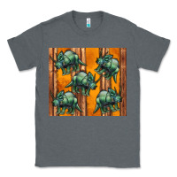 Charcoal Heather dinosaur triceratops Classic Tee - Artiststas