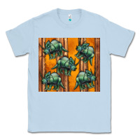 Dusty Blue dinosaur triceratops Classic Tee - Artiststas