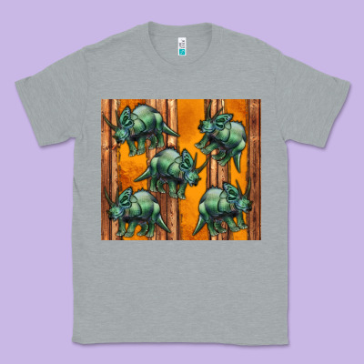 Dinosaur Triceratops Classic Tee Designed By Artiststas