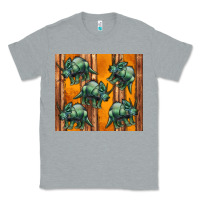 Heather Grey dinosaur triceratops Classic Tee - Artiststas