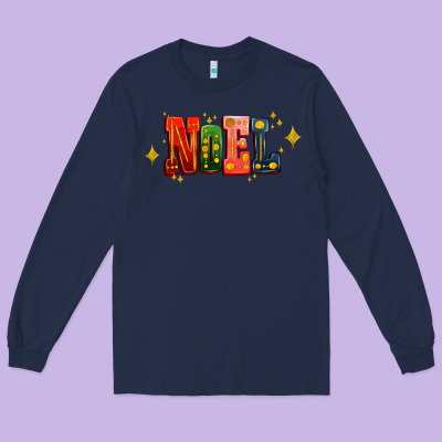 Noel Long Sleeve Tee Designed By Adodesignshop