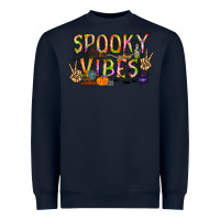 Navy spooky vibes Heavyweight Sweatshirt - RacoonDesign