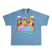 Pebble Blue custom name summer beach toys Urban Heavy Tee - JahusDesignShop