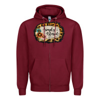 Burgundy simply blessed Zipper Hoodie - Jasminsmagicworld