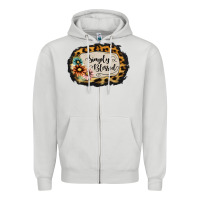 Dove Grey simply blessed Zipper Hoodie - Jasminsmagicworld