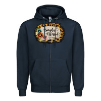 Navy simply blessed Zipper Hoodie - Jasminsmagicworld