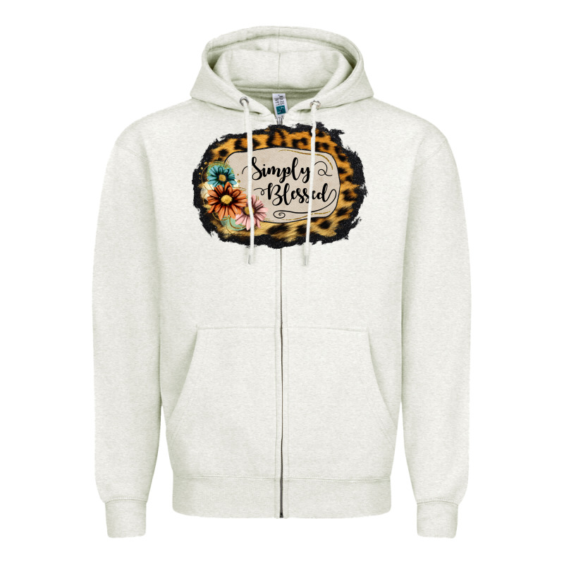 Simply Blessed Zipper Hoodie by Jasminsmagicworld | Teevron